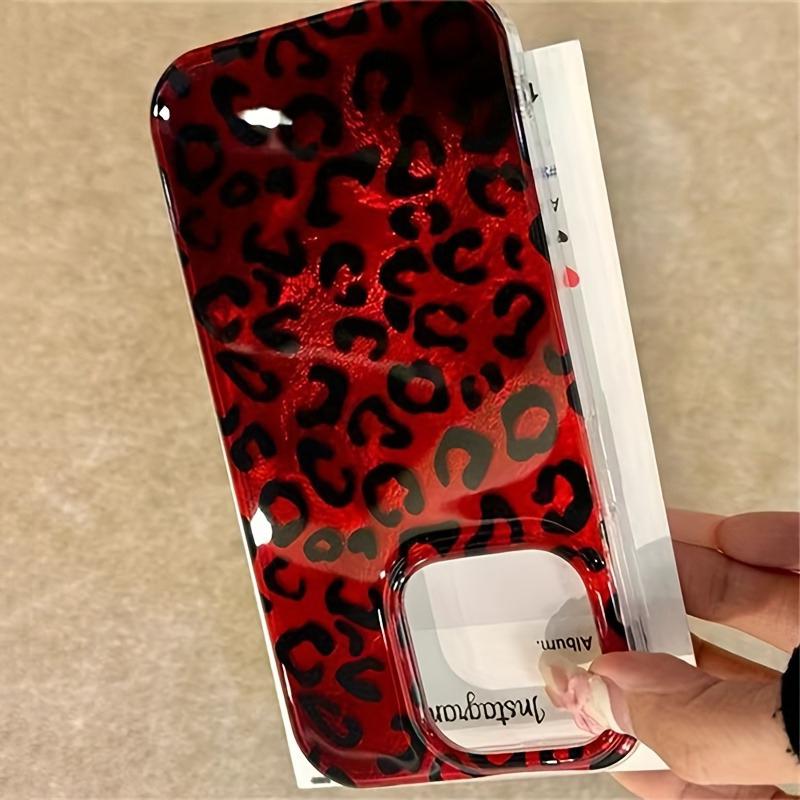 For iPhone 17 16 15 14 13 12 11 Pro Max Case Vortex Print IND Vintage Wine Red Leopard Print Cover For iPhone XS XR 7 8 Plus 16e