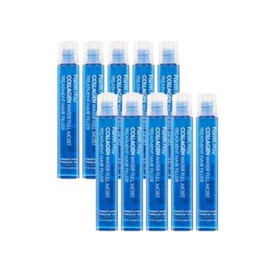FARM STAY Collagen Water Full Moist Treatment Hair Filler 13ml × 10PCS – Deep Moisturizing & Strengthening Hair Ampoule Treatment