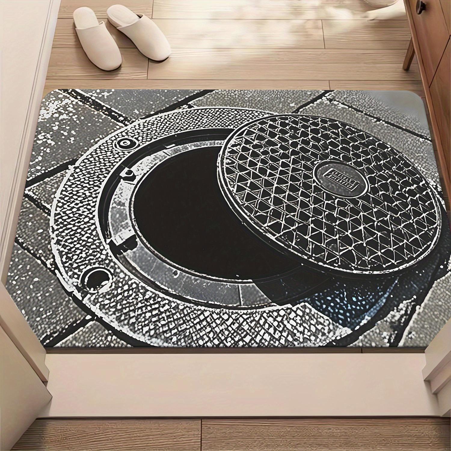 

Bold Artistic Trap Design Tunnel Vision Non-Slip Floor Mat, Versatile Decorative Rug for Living Room, Bathroom, and Entryway 40x60cm