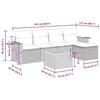 VidaXL Garden Lounge Set 6 Pcs with Grey Cushions Wicker, Outdoor Sofa Set, Corner Sofa Set 3325812