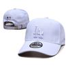 Berretto da Baseball Lettera LA Visiera Curva Regolabile Cotone Lino Cappello da Papà Uomo Donna Sport all'Aperto
