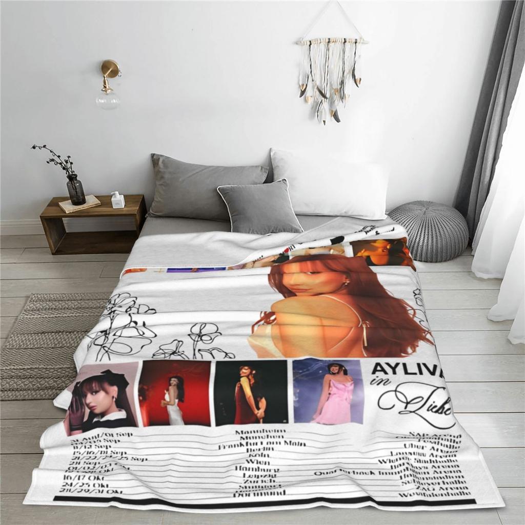 Ayliva Tour 2025 Throw Blanket for Couch Music Album Soft Cozy Plush Blanket Multi-size for All Seasons