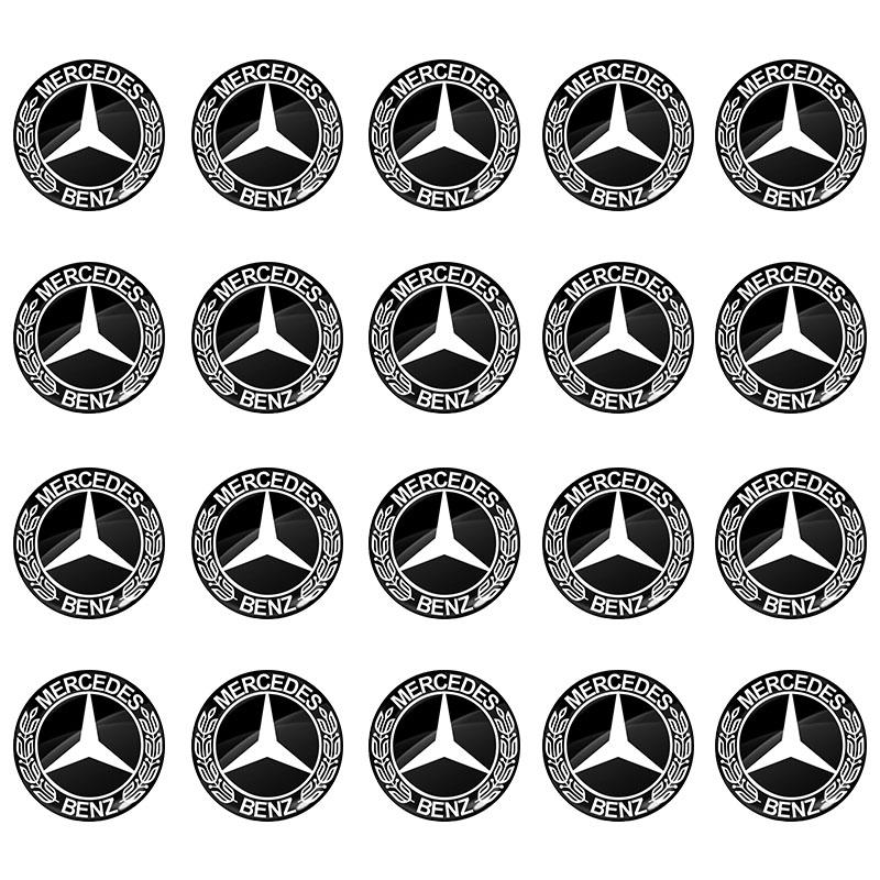 14mm Aluminum Car Remote Key Sticker Emblem Auto Accessories For Mercedes Benz AMG W205 W218 W177 W176 W169 A B C E S Class GLA PH8