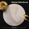 Round Vinyl Placemats Pressed Heat Resistant Non-Slip Table Mats for Dinner Wedding Party Holiday Table Decoration