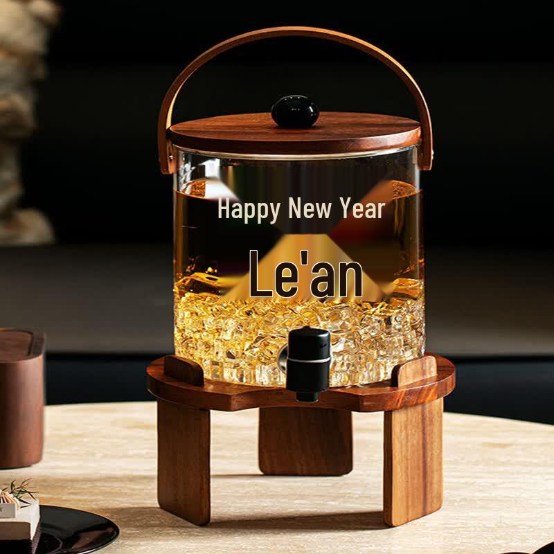 Andytai Glass Beverage Dispenser with Faucet