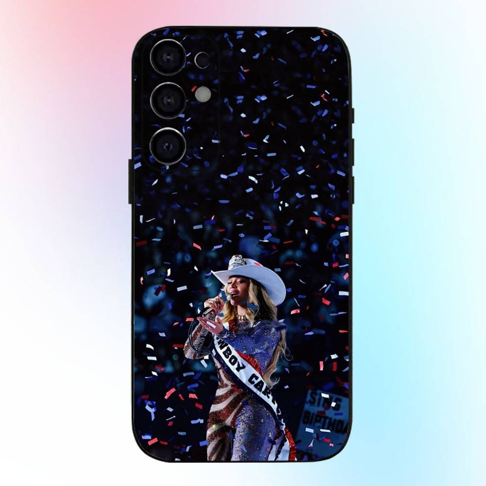 

C-Carter Cowboy B-BEYONCE Phone Case For Samsung S25,S24,S21,S22,S23,S30,Ultra,S20,Plus,Fe,Lite,Note,10,9,5G Black Cover Samsung S25