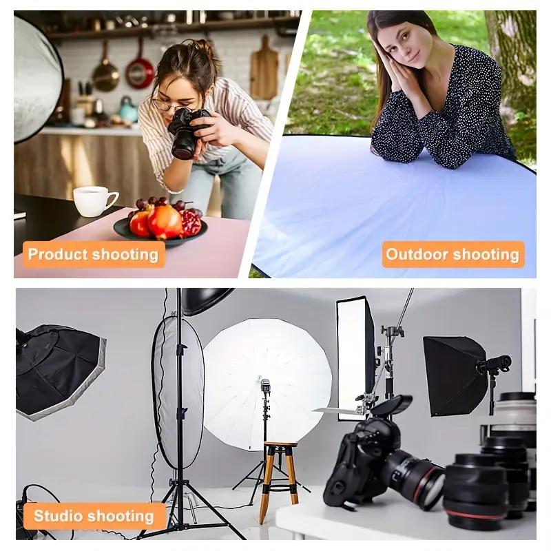 5-in-1 Video Light Panel - Enhance Video, Live Streaming And Photography With A Soft Fill Light With A Foldable Reflector
