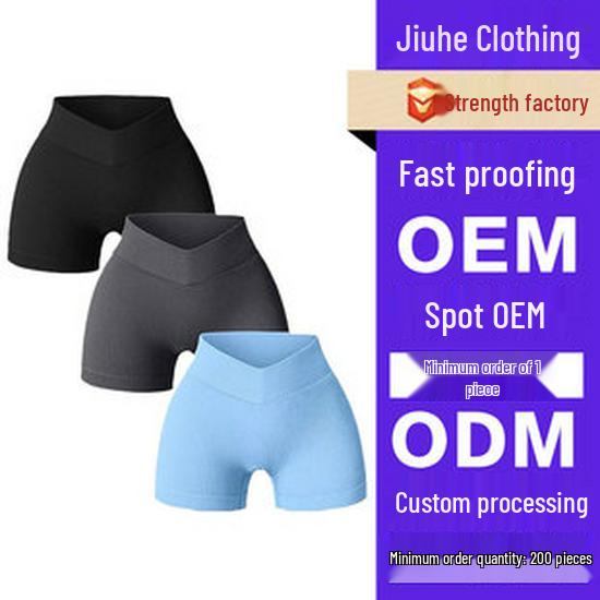 Damen Sommer Batik High-Waist Po-Lifting Yoga Shorts