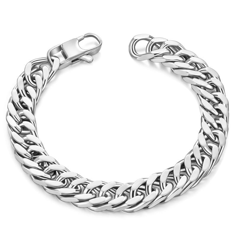 New 10MM Bracelet Side Chain Stainless Steel for Men Women Fashion Simple Engagement Wedding Jewelry High Quality Gifts Party