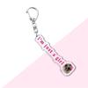 Fun Meme Im Just A Girl Sad Hamster Key Chain Keychains Ring for Accessories Bag Funny Pendant Keyring Jewelry Fans Gifts