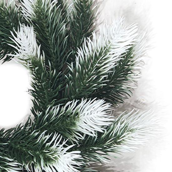 Artificial Pineneedle Wreath Candle Ring Christmas Candle Holder Garland Wedding Party Festival