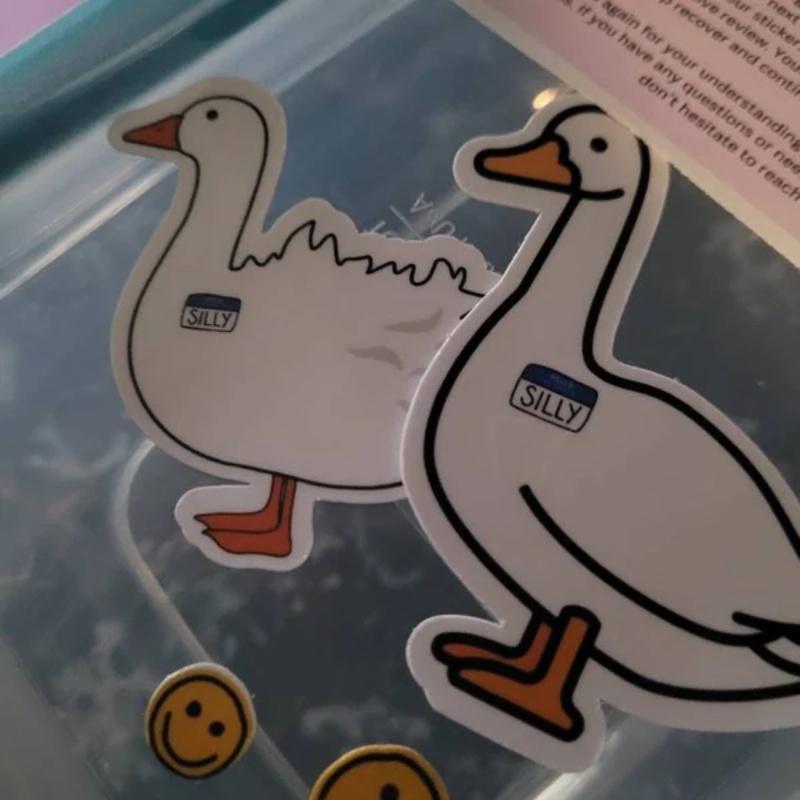 Silly Goose Matte Vinyl Sticker Funny Stickers Waterbottle Sticker Laptop Sticker Hydroflask Sticker