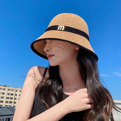 Summer Visor Bucket Hat Fisherman Hat For Women Girls Beach Straw Hat Hand Weaving Sun Hats Versatile Breathable Sun Hat