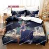 Touhou Project Bedding Set Printed Single Comforter Quilt Bed Cover Duvet Cover Pillow Case 3 Pieces Sets Kids Adult Size Kawaii