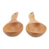 2pcs Cooking Spoon Exquisite Anti Stick Wooden Ladle for Kitchen Salad Mixing Stirring