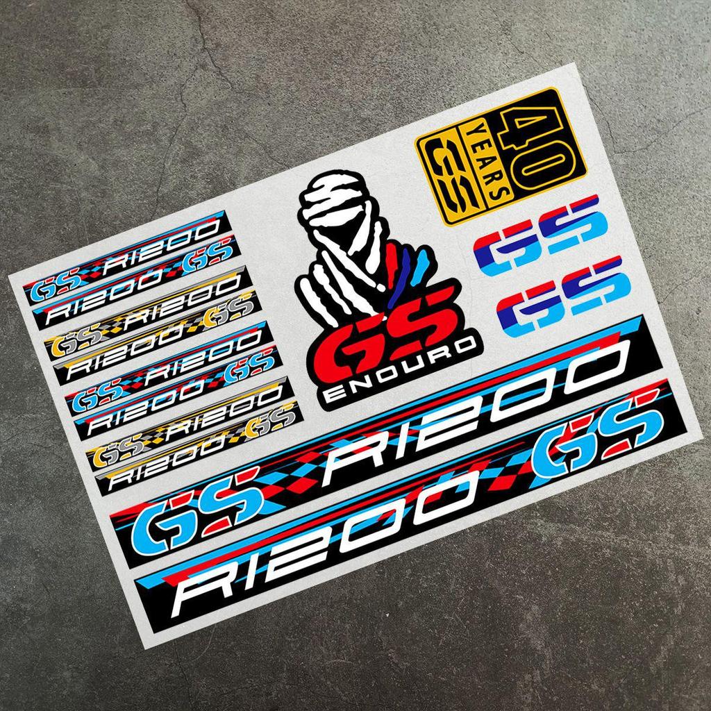 kfwhl7 Reflective Stickers for BMW Motorcycles - Helmet Decals with BMW Logo for G310GS/S1000RR/1200GS
