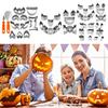 Halloween Kürbisschnitzset, Edelstahl-Ausstecher-Set, DIY Jack O'Lantern Werkzeug zur Kürbisdekoration, Backgeschenk