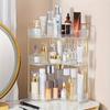 1pc Bathroom Corner Storage Rack, Multi-Layer Counter Dressing Shelf, Transparent Cosmetic Organiser, Multi-Functional Rack, Corner Cosmetic Organiser