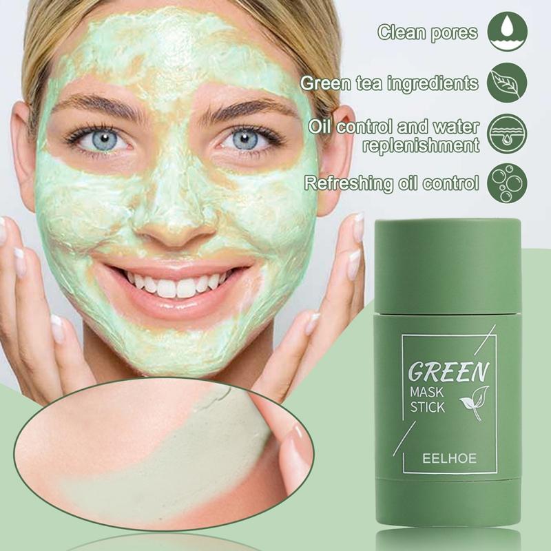 Green Tea Mask Stick Purifying Clay Mask Skin Detoxifying Face Stick Mask