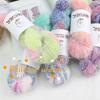 100g/roll Rainbow Gradient Color Wool Yarn Long Fluff Blended Yarn Hand Woven DIY Scarf Sweater Hat Shawl Wool Yarn Production