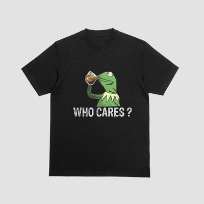 A Chi Importa Kermit la Rana T-shirt Divertente Sorseggia Tè Muppets Gonzo Miss Piggy Maglietta 037