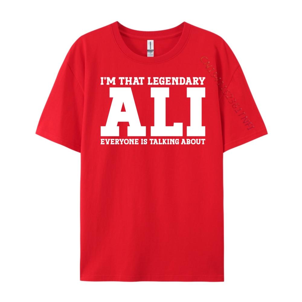 Ali Personal Name Ali Black Graphic Tees Limited Time Special Camisetas Luxury Designer Mans Short Sleeve Tee