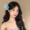 Elegant Floral 3D Hair Clip - Sweet Bangs Duckbill Accessory for Summer