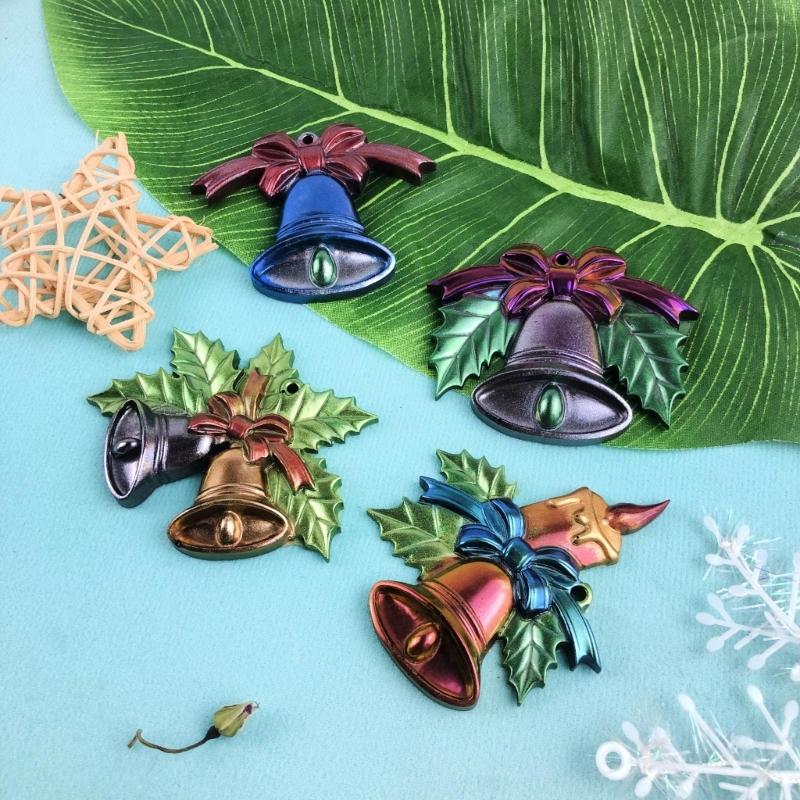 Christmas Combination Bells Keychain Mould Crystal Epoxy Silicone Pendant Mould