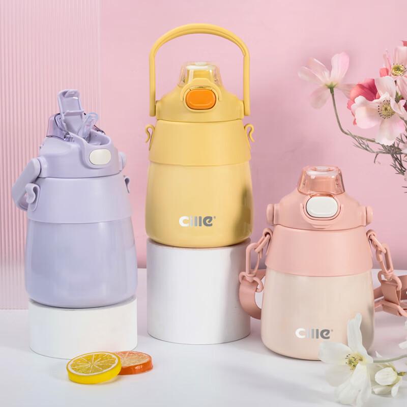 Cille Large Capacity Dual-Drink Insulated Water Bottle