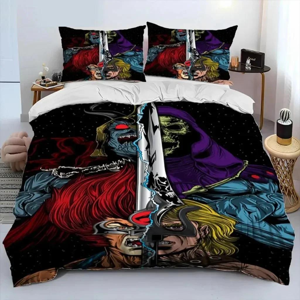 He Man The Masters Of The Universe Bettwäsche-Set für Jungen und Mädchen, Twin Queen Size, Bettbezug, Kissenbezug, Bett, Kinder, Erwachsene