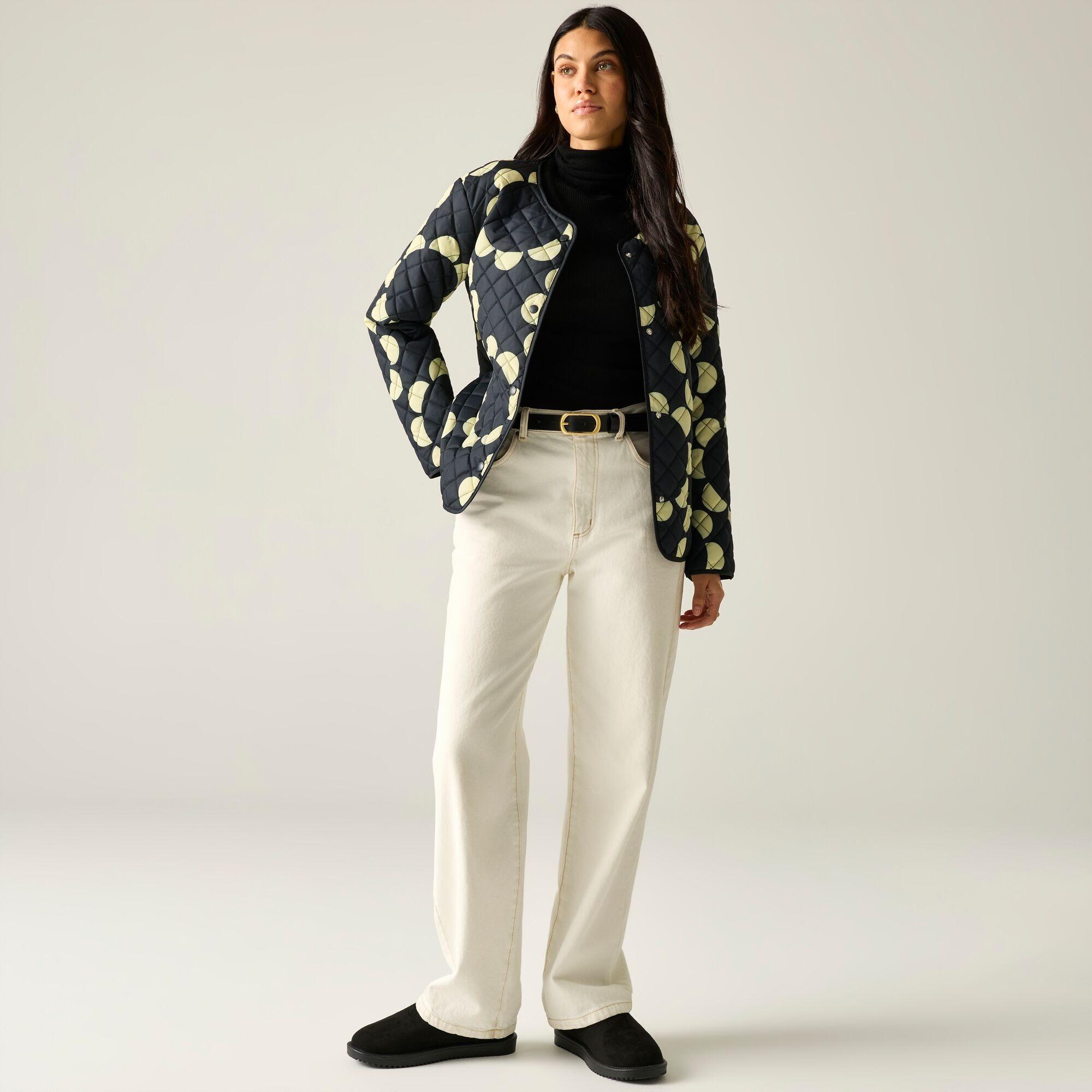 Regatta Women's Black / Orla Kiely Daisy Hoop Lightweight Quilted Jacket - 10 Uk - 100% Polyester - Image 4