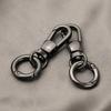 Eggplant Double Ring 2 Sets of Keychains Lever Nasukan One-touch Keychain Metal Fittings Eggplant Ring with Rotating Ring 13mm Key Ring Rotating Hook