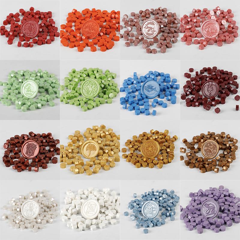 100 Pcs Ber Bag Sealing Wax for Stamp Scrapbook Decoraion DIY Craft Stamp Decotaion Invitation Card Wax Particles custom logo