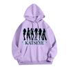 Unisex Lightweight Long-Sleeve Printed Hooded Pullover Sweatshirt