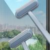 Fensterputzbürste 2 in 1 Doppelsystem Glas Fliesen Badezimmertüren Auto Windschutzscheiben Reiniger mit Verlängerungsstange