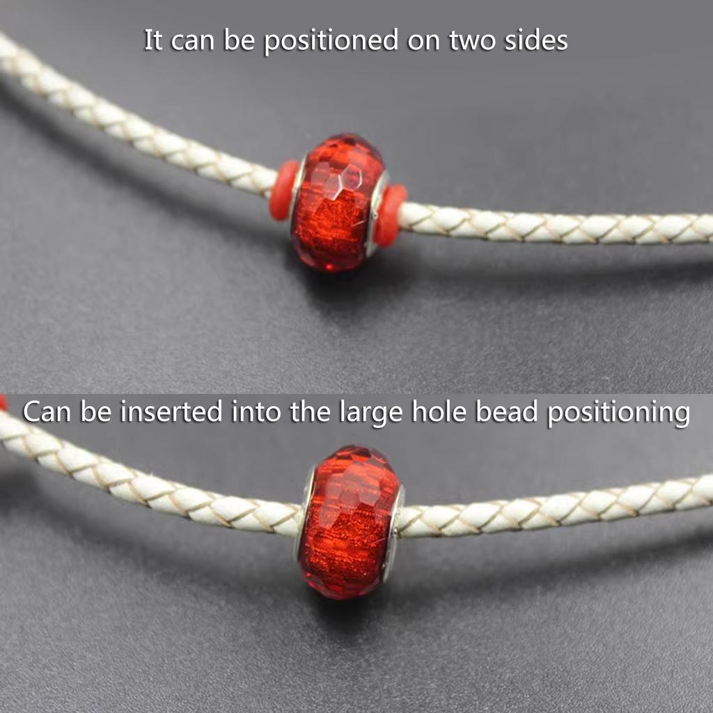 Pack of 100 Silicone Spacer Rings Bracelets Rings Silicone Texture Jewelry Making Supplies for Bracelet Necklace Earring