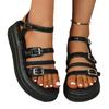 Women's Plus Size 41-42 Platform Sandals, New Summer Fairy Style Roman Shoes, Beach Sandals for Dresses