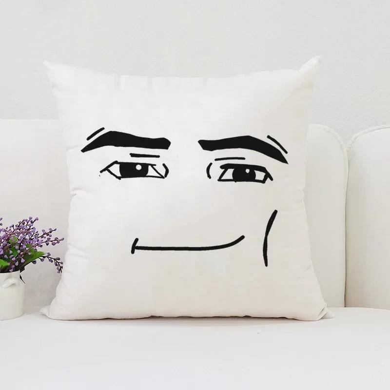 Home Decor Funny Cartoon Face Patterns Throw Pillow Covers Pattern Cushion Cover Suitable For Sofa Bedroom Car Pillow Cover