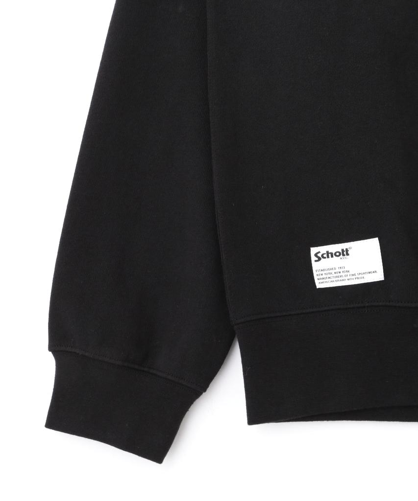 Schott CIRCLE ICON Crew Neck Sweatshirt, Men's, Size S, 010, Black, 782-4232020