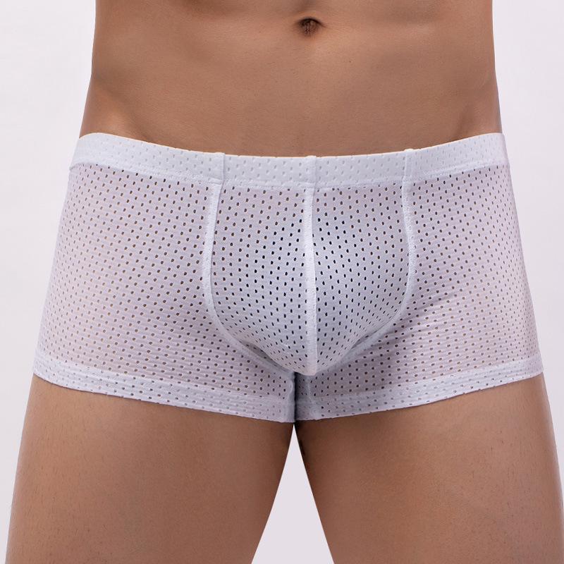 Men's Nylon Low-Rise Boxer Briefs - Sexy, Comfortable, Breathable, Trendy C404