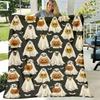 Fuzzy Blanket Pumpkin Dog Throw Blanket Black Soft Cozy Flannel Blankets for Home Bed Sofa Couch Chair, 127.0 X 152.4 Cm, 280gsm Printed Facecloth Bla