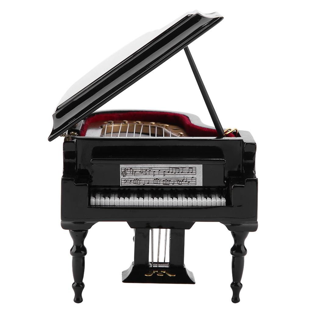 Exquisite Wooden Mini Piano Model Display Decoration Home Coffee House Ornament