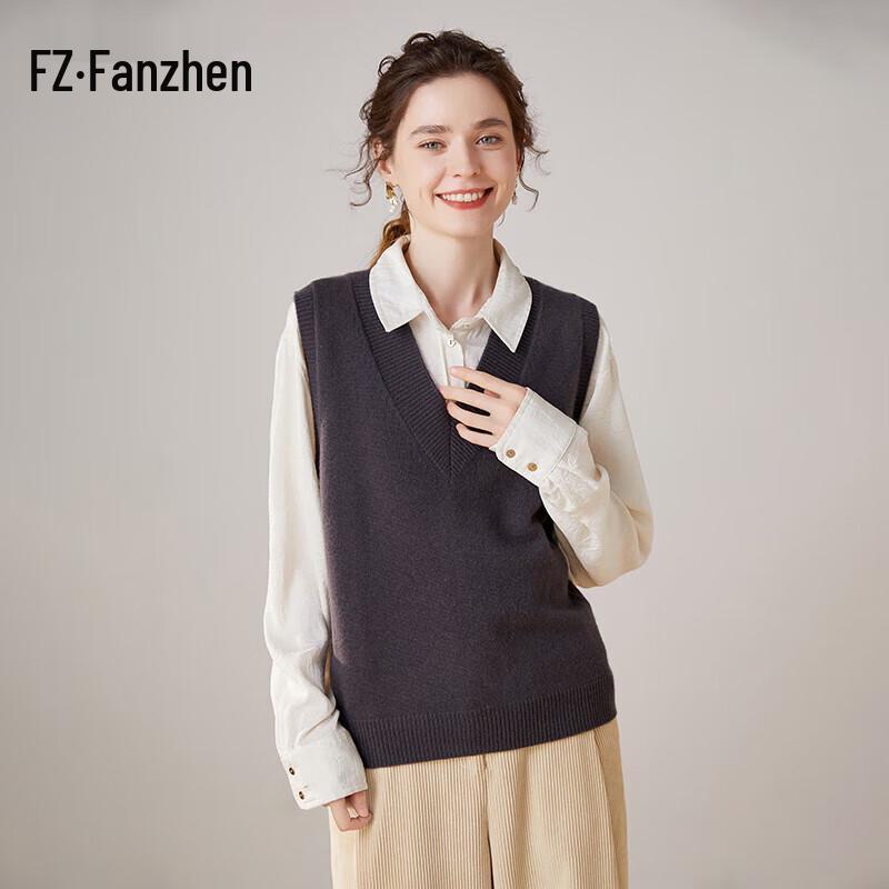 Женский кашемировый жилет с V-образным вырезом Fanzhen L