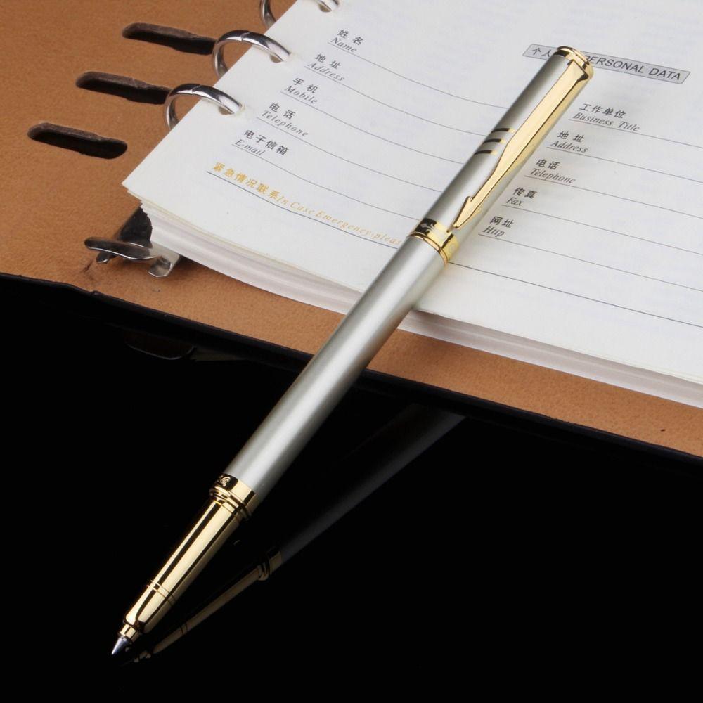 Metal Metal Business Signing Pen Stationery Ballpoint Pen Golden Rollerball Ballpoint Pen  Students