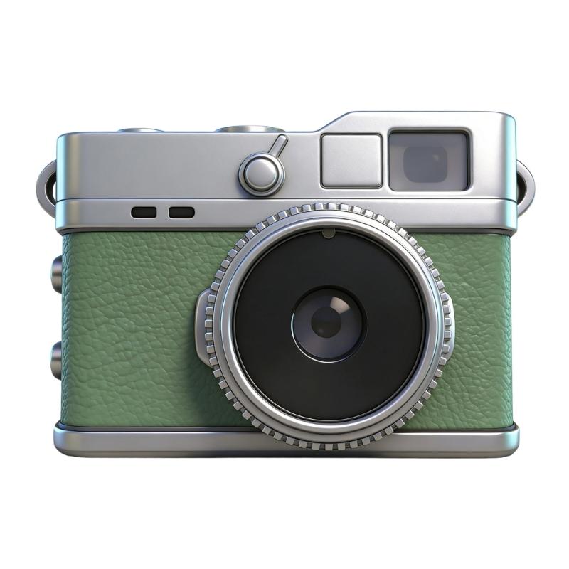 

Vintaged Style Digital Camera 8MP Resolution 128GB Expandable Memory 5 Filters Portable for Beginner темно-зелений колір