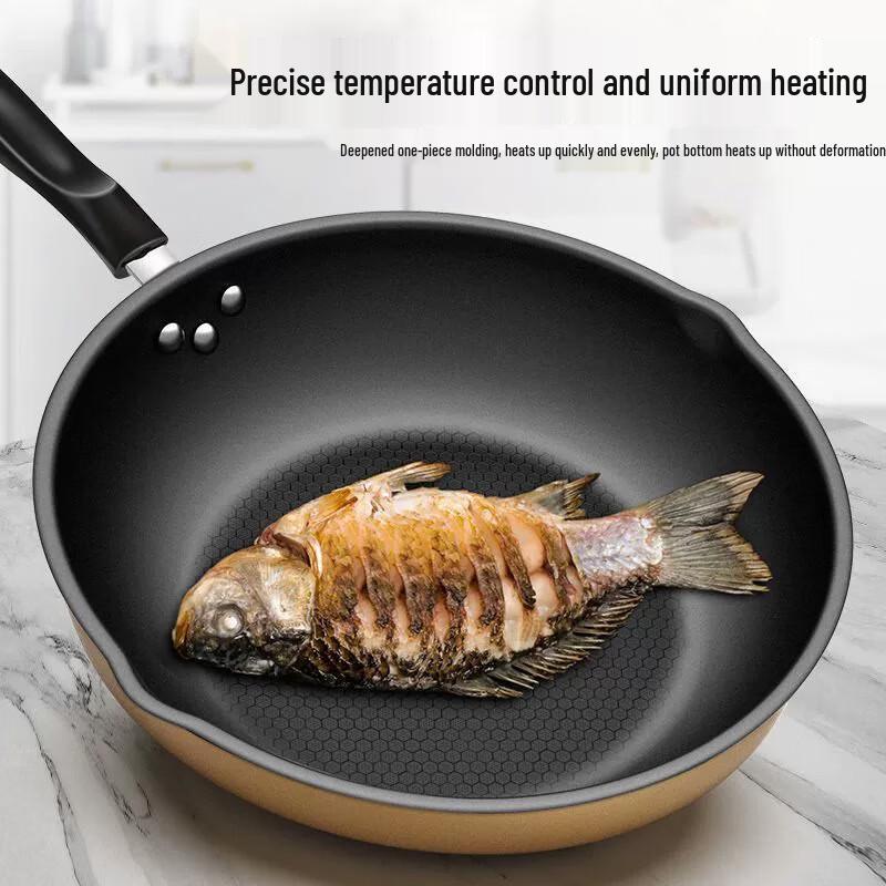 Yingtang 34CM Honeycomb Non-Stick Stir-Fry Pan