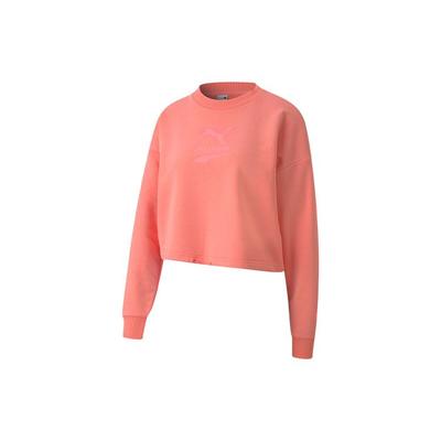 Evide Logo Crop Sweatshirt Damen Tops Lachs 599174-27