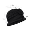 Grandma Bucket Knit Sun Cold Weather Small Knit Senior Stylish New Respect for the Aged Black [XGOPTS] Hat, Hat, Women's Hat, Spring, Autumn, Winter,