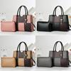Pu Large Tote Bag For Women With Contrasting Color Blocking And Inner Pockets For Daily Use