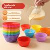 12 peças/24 peças molde de silicone para bolo redondo moldes para muffin cupcake assadeiras cozinha utensílios para cozinhar ferramentas de decoração de bolo faça você mesmo